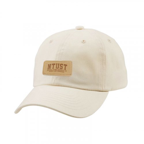 NTUST皮革標老帽_象牙白