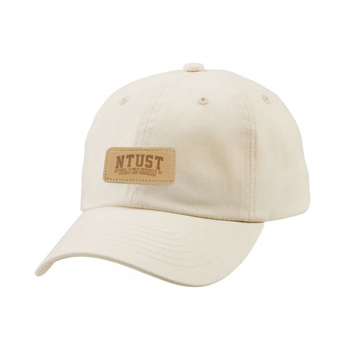 NTUST皮革標老帽_象牙白