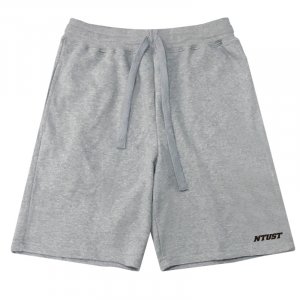 【團購商品,10件起做】NTUST休閒有型棉短褲_黑/灰(可混色)