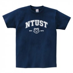 NTUST經典款虎頭純棉短T_深藍