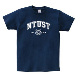 NTUST經典款虎頭純棉短T_深藍
