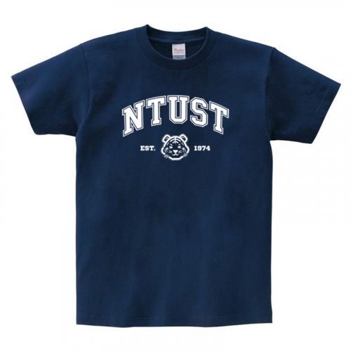 NTUST經典款虎頭純棉短T_深藍