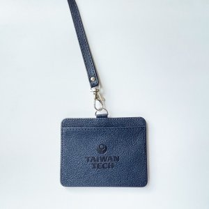 臺科大皮革雙層證件套_深藍