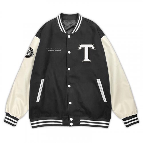 【最後現貨，售完不補】NTUST美式棒球外套_黑白經典
