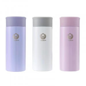 【團購商品，10個起做】NTUST校徽款療癒系304輕巧保溫瓶200mL_粉藍/珍珠白/粉紫