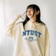 【最後兩件L，售完不補】NTUST午厚時光落肩帽T_奶油布蕾