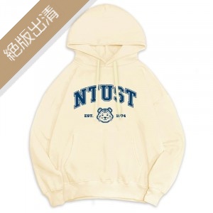 【最後兩件L，售完不補】NTUST午厚時光落肩帽T_奶油布蕾