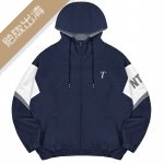 【絕版出清，最後一件】NTUST復古撞色運動夾克_午夜藍