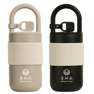 【團購商品，30件起做】NTUST隨行背帶保溫杯400mL_奶茶/黑(需30倍數)