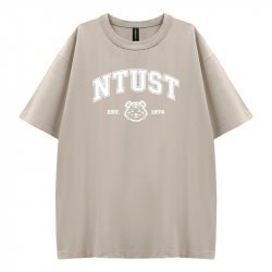 【5/22陸續出貨】 NTUST好涼的寬版短T_花生冰(卡其)