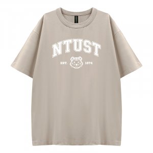 【5/22陸續出貨】 NTUST好涼的寬版短T_花生冰(卡其)