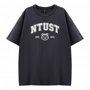 【少量現貨，售完不補】NTUST好涼的寬版短T_仙草冰(深灰)