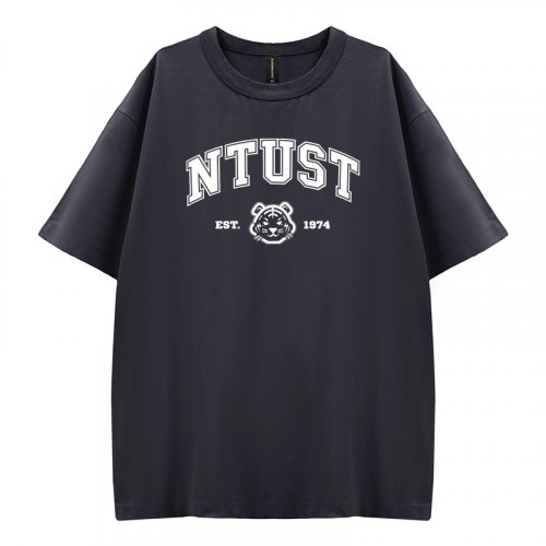 【5/22陸續出貨】NTUST好涼的寬版短T_仙草冰(深灰)