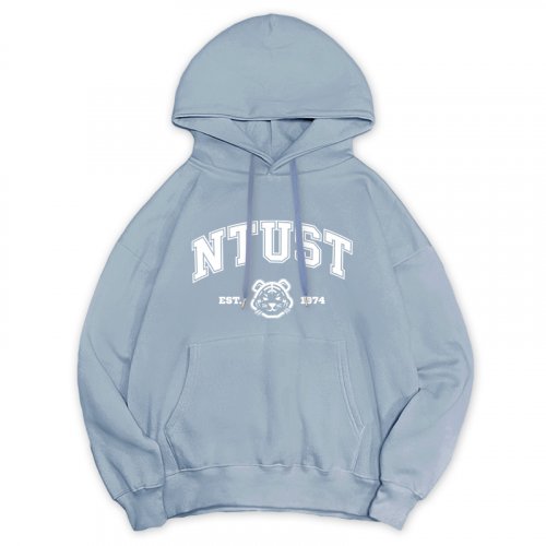 【12/8陸續出貨】NTUST冬日輕甜系落肩帽T_冰霜藍