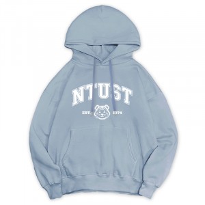【最後3件XL，售完不補】NTUST冬日輕甜系落肩帽T_冰霜藍