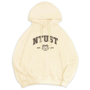 【預購至10/5止，10/28陸續出貨】NTUST冬日輕甜系落肩帽T_奶霜白