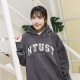 NTUST立體毛巾繡落肩帽T_摩卡灰