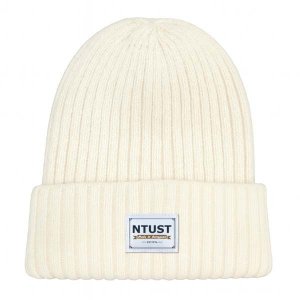 【2025新品上市】NTUST經典織標QQ毛帽_米白