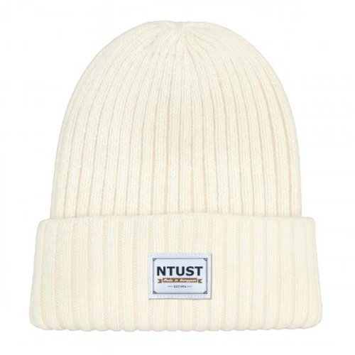 【2025新品上市】NTUST經典織標QQ毛帽_米白