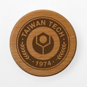 【團購商品，30件起做】NTUST 櫸木原木杯墊（圓形）