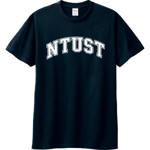 NTUST經典字框純棉短T_深藍