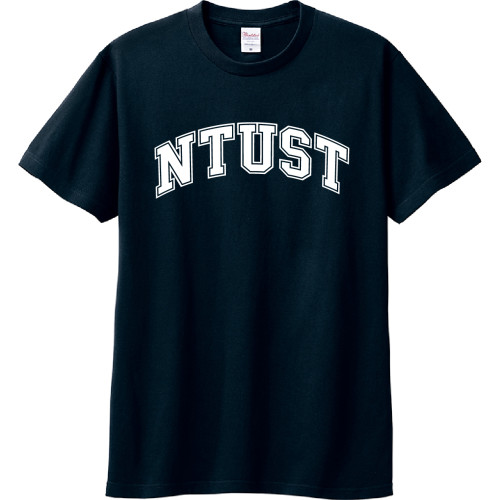 NTUST經典字框純棉短T_深藍