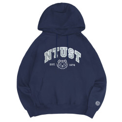 NTUST立體毛巾繡落肩帽T_經典藍