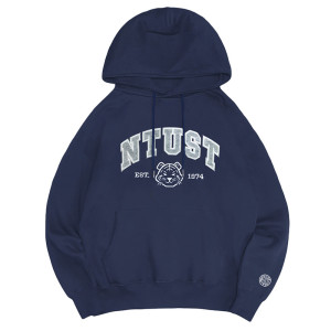 NTUST立體毛巾繡落肩帽T_經典藍