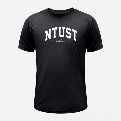 NTUST經典款超細纖維排汗短T_黑 NTUST經典款超細纖維排汗短T_黑