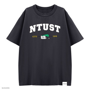 【預購至10/5，11/4陸續出貨】NTUST遇見JOGUMAN寬版純棉短T_暗夜灰