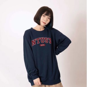 NTUST經典款美式大學T_深藍