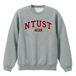 NTUST經典款美式大學T_灰