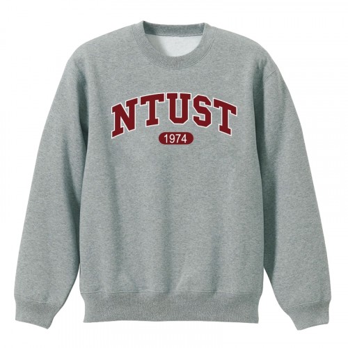 NTUST經典款美式大學T_灰