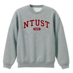 NTUST經典款美式大學T_灰